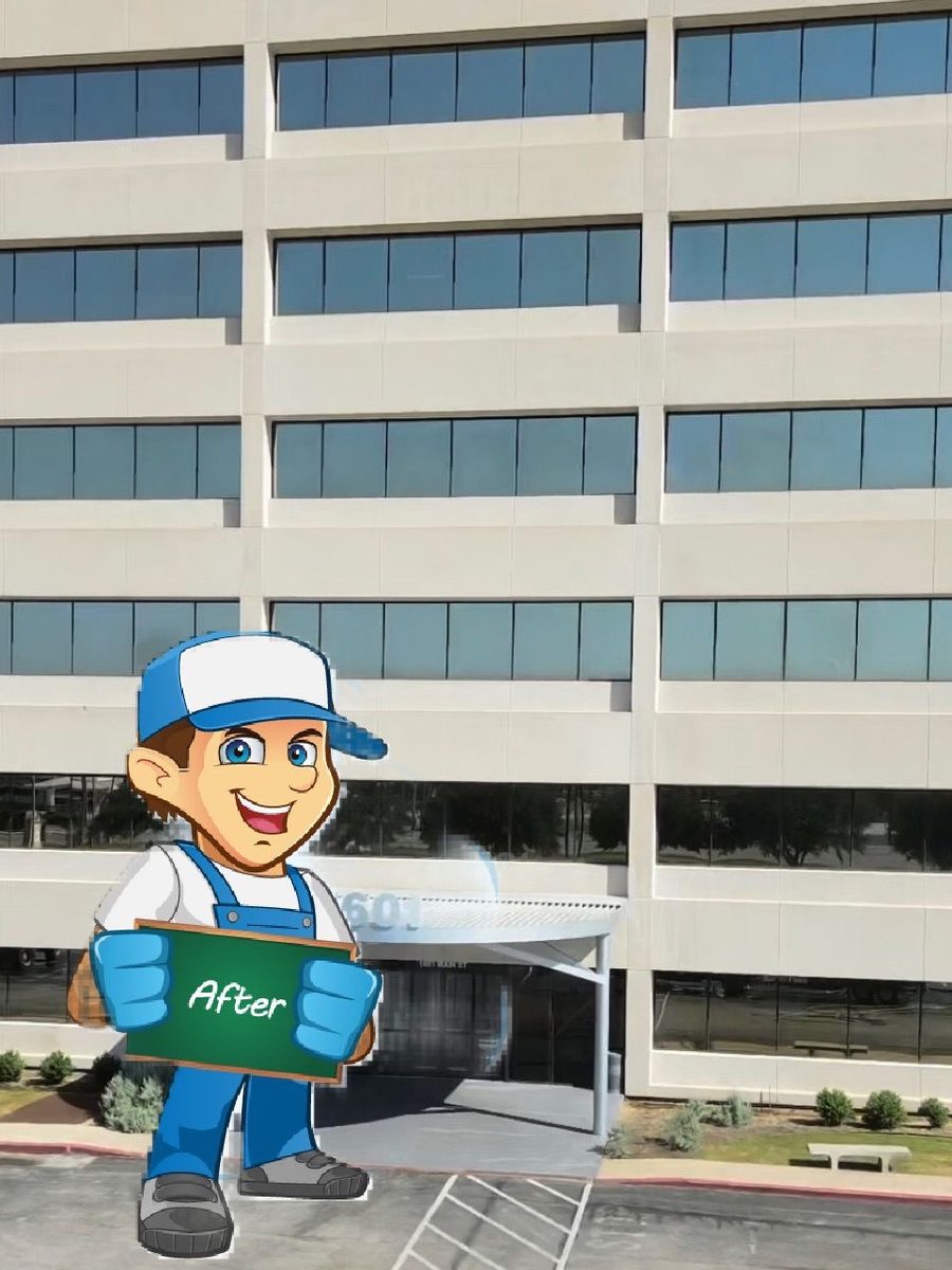 Commercial Building after, Katy Brothers Pressure Washing