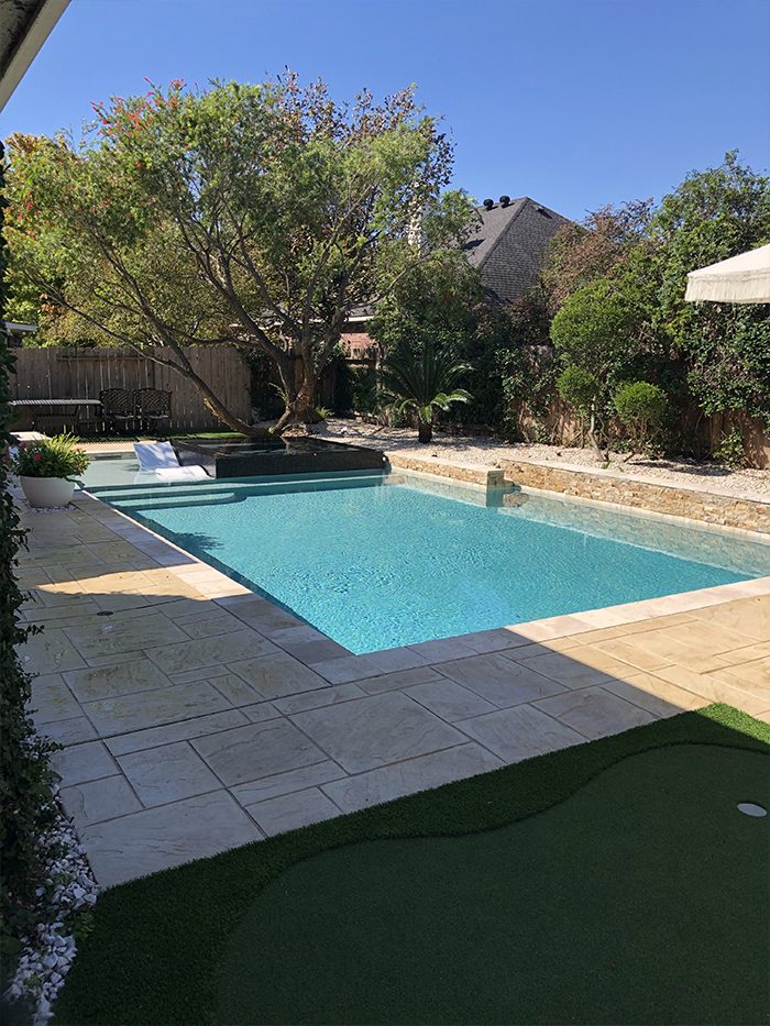 Pool Deck before, Katy Brothers Pressure Washing