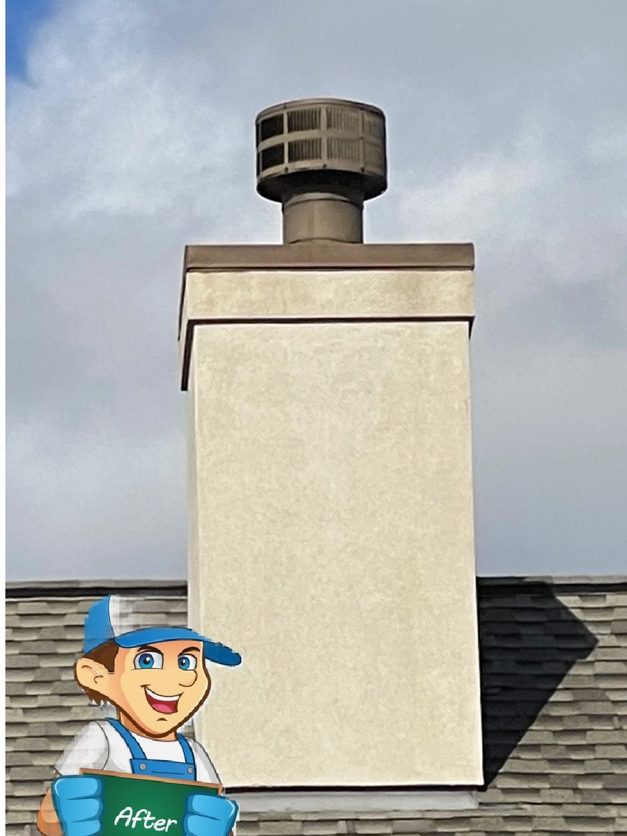 Chimney after, Katy Brothers Pressure Washing